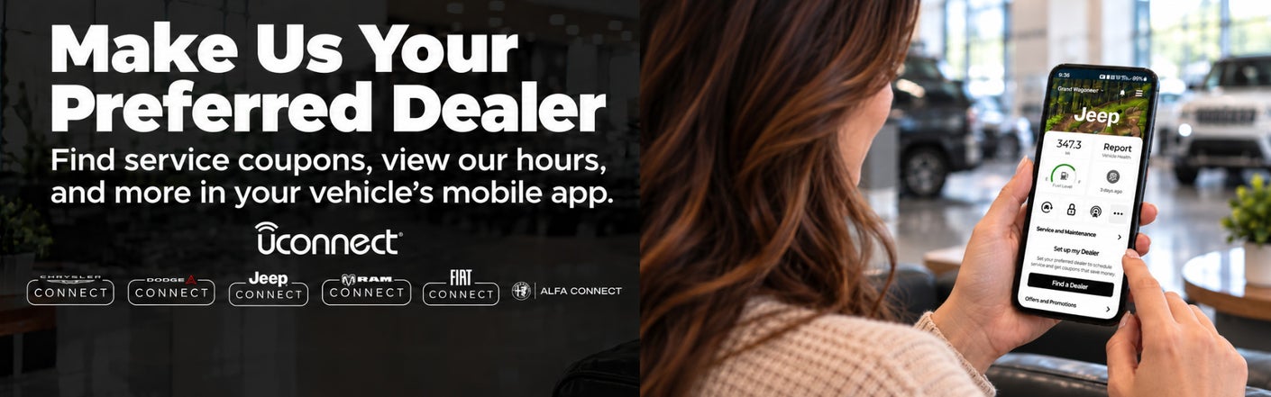 uconnect® make us your preferred dealer | Bob Johnson Chrysler Dodge Jeep Ram - Avon in Avon NY